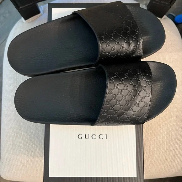 Authentic Gucci Slides women - Micro Guccissima - Picture 2 of 7